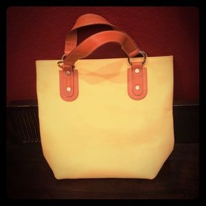 Mauricio Taiuti  Genuine  Leather Yellow tote